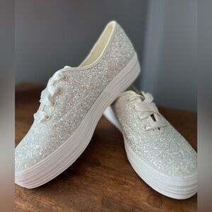 NWOT Keds X Kate Spade New York Triple Glitter Sneakers - Size 10